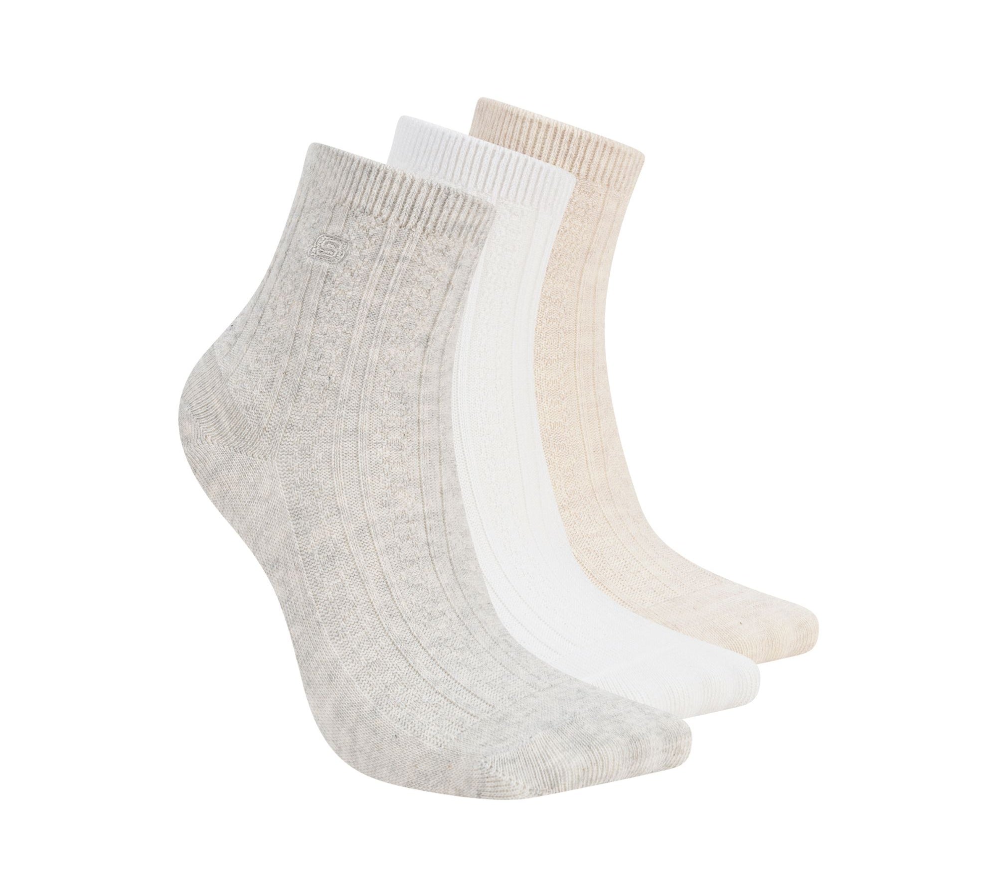 Chaussettes de cheville en tricot torsadé Skechers – Paquet de 3 (Femmes) - S601825