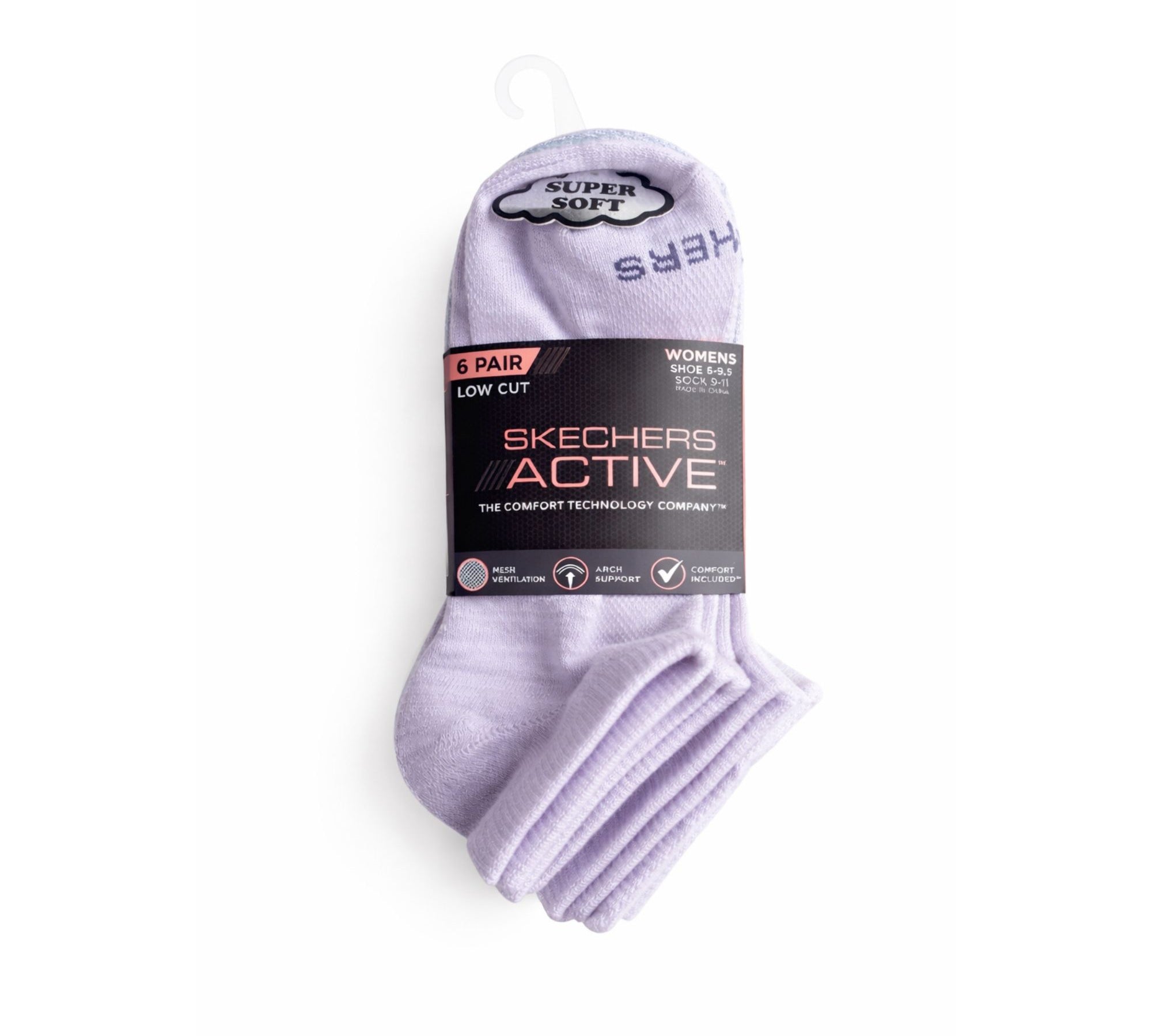 Chaussettes sportives basses Skechers « Supersoft » – Paquet de 6 (Femmes) - S108498